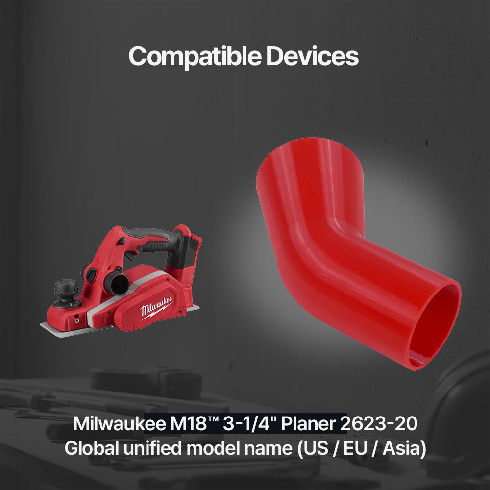 Exhaust Port Adapter for Milwaukee M18 3-1/4" Planer 2623-20