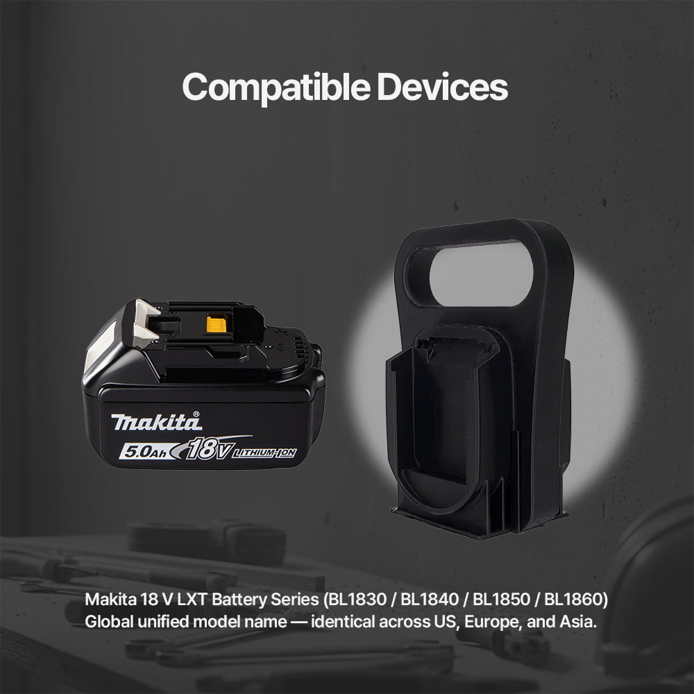 Makita 18V Battery Caddy 2-Pack – Wall Mount Holder, Portabl