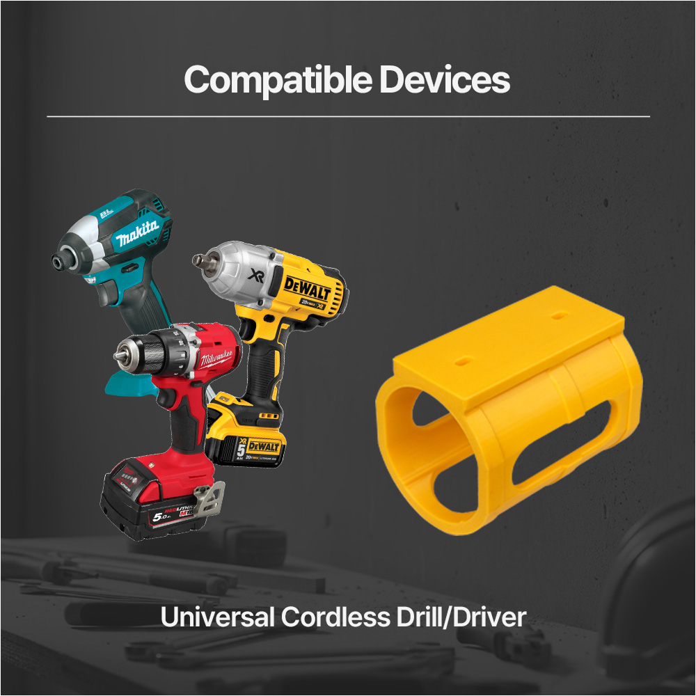 Universal Cordless Drill Holder – Wall-Mounted Organizer