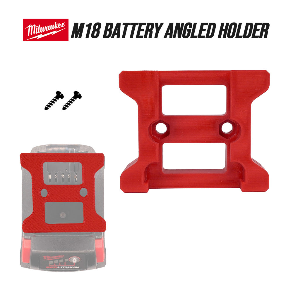 Milwaukee M18 Battery Angled Holder – Wall Mount Organizer