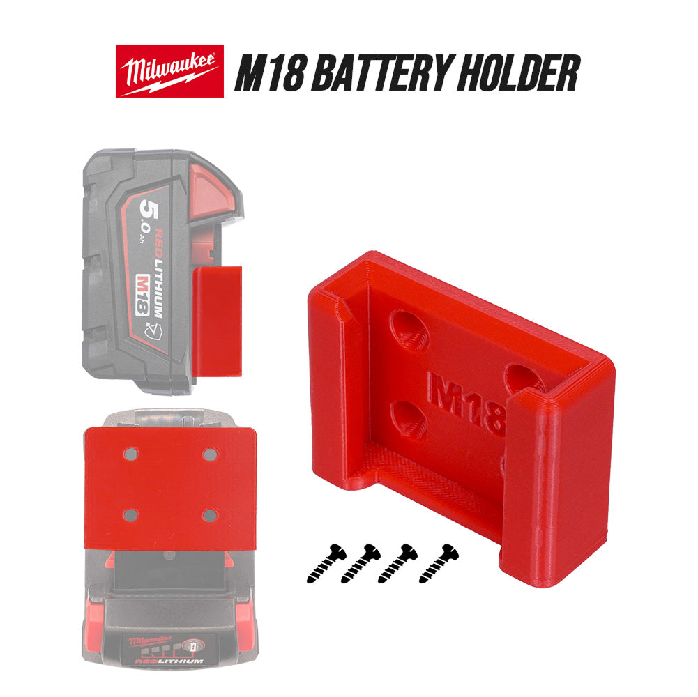 Milwaukee M18 Battery Holder – Wall-Mounted Organizer