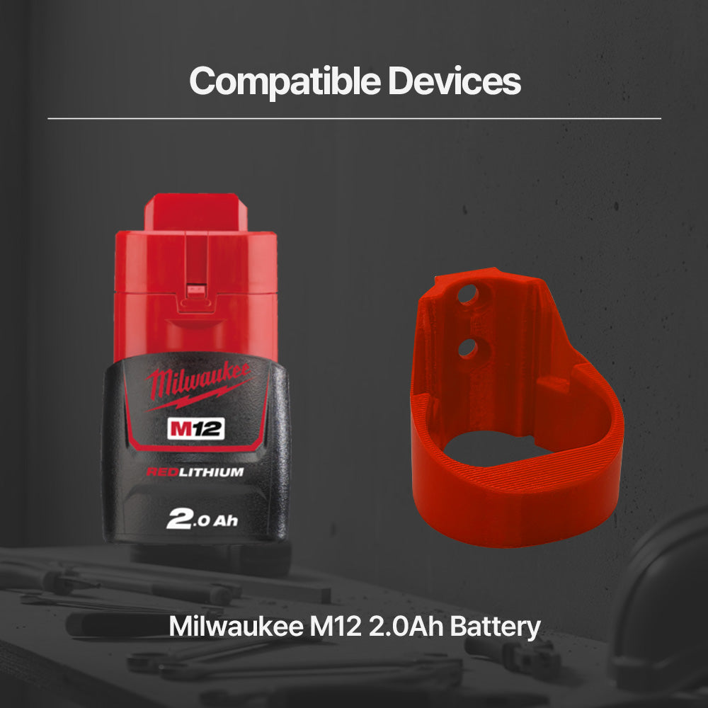 Milwaukee M12 12V Long Battery Holder Short Version