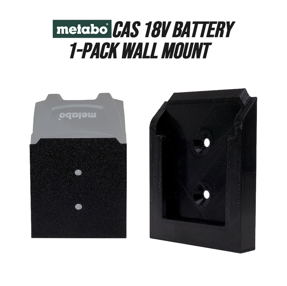Metabo CAS 18V Battery 1-Pack Wall Mount – Wall-Mountable Battery Rack – Space-Saving Storage Organizer
