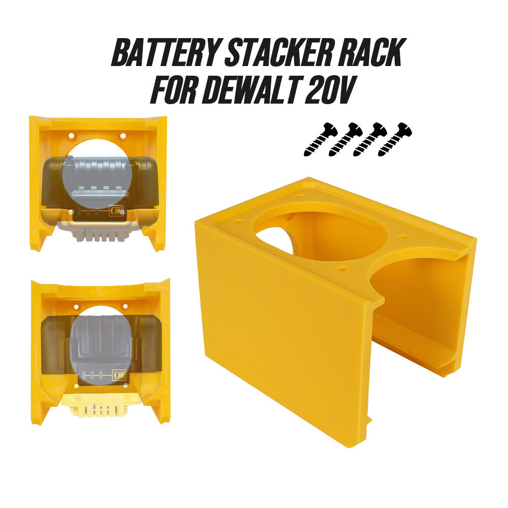 Battery Stacker Rack for DeWalt 20V - Wall Mount Organizer