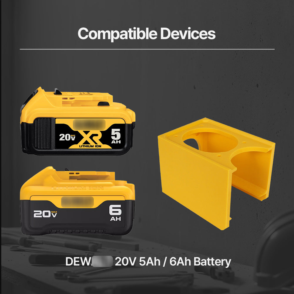 Battery Stacker Rack for DeWalt 20V - Wall Mount Organizer