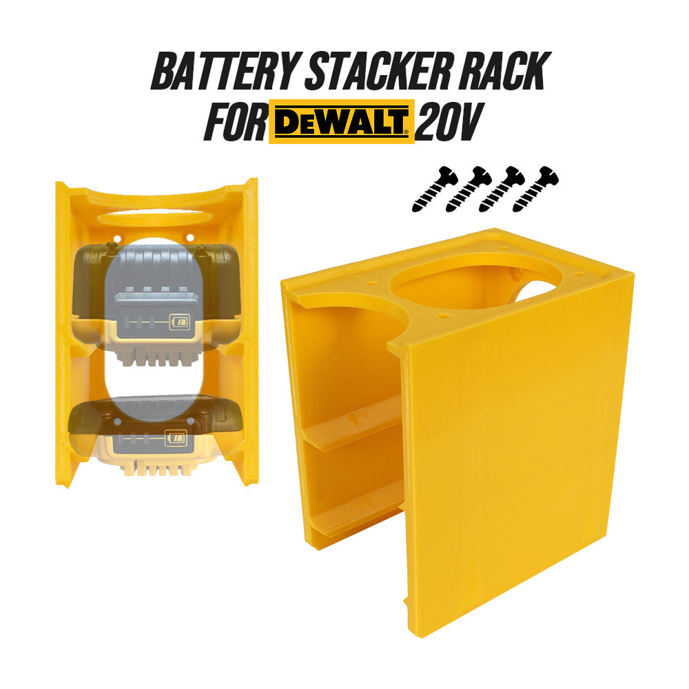 Battery Stacker Rack for DeWalt 20V – Holds 5Ah & 2Ah Battery
