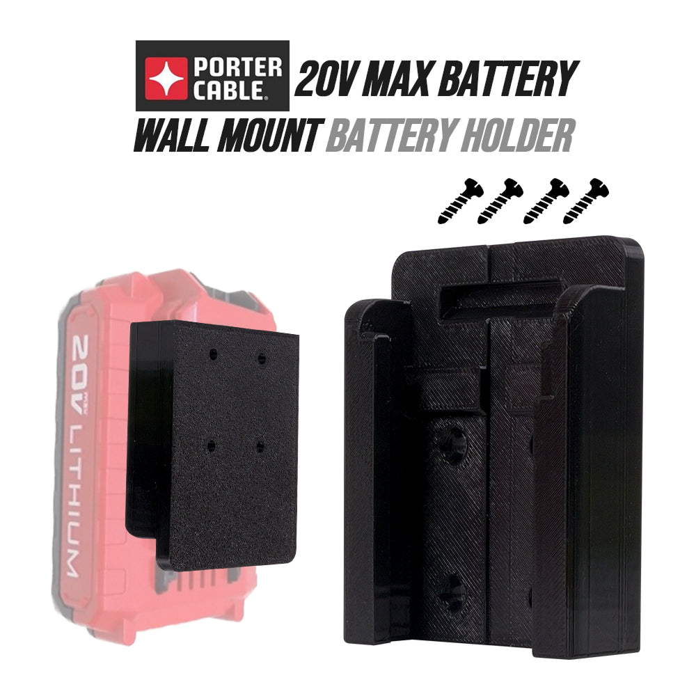 Porter Cable 20V Battery Mount – Wall Organizer Holder