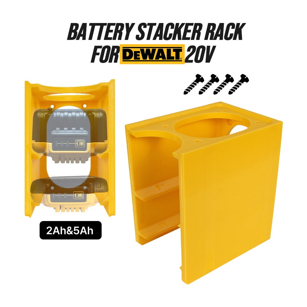 Battery Stacker Rack for DeWalt 20V – Holds 5Ah & 2Ah Battery