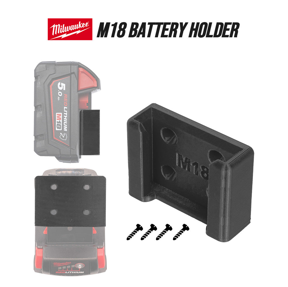 Milwaukee M18 Battery Holder – Wall-Mounted Organizer