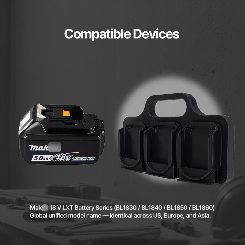 Makita 18V Battery Caddy 6-Pack – Wall Mount Holder