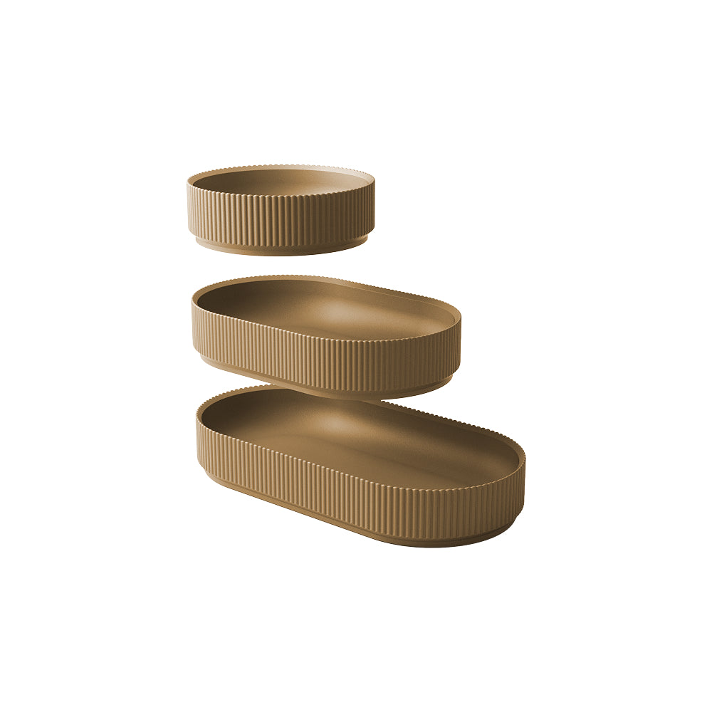 3-Piece Stackable Desk Trays – 3 Tier Paper Organizer with Large, Medium & Small Trays – Modern Stackable Document Holder for Home Office Desk Storage