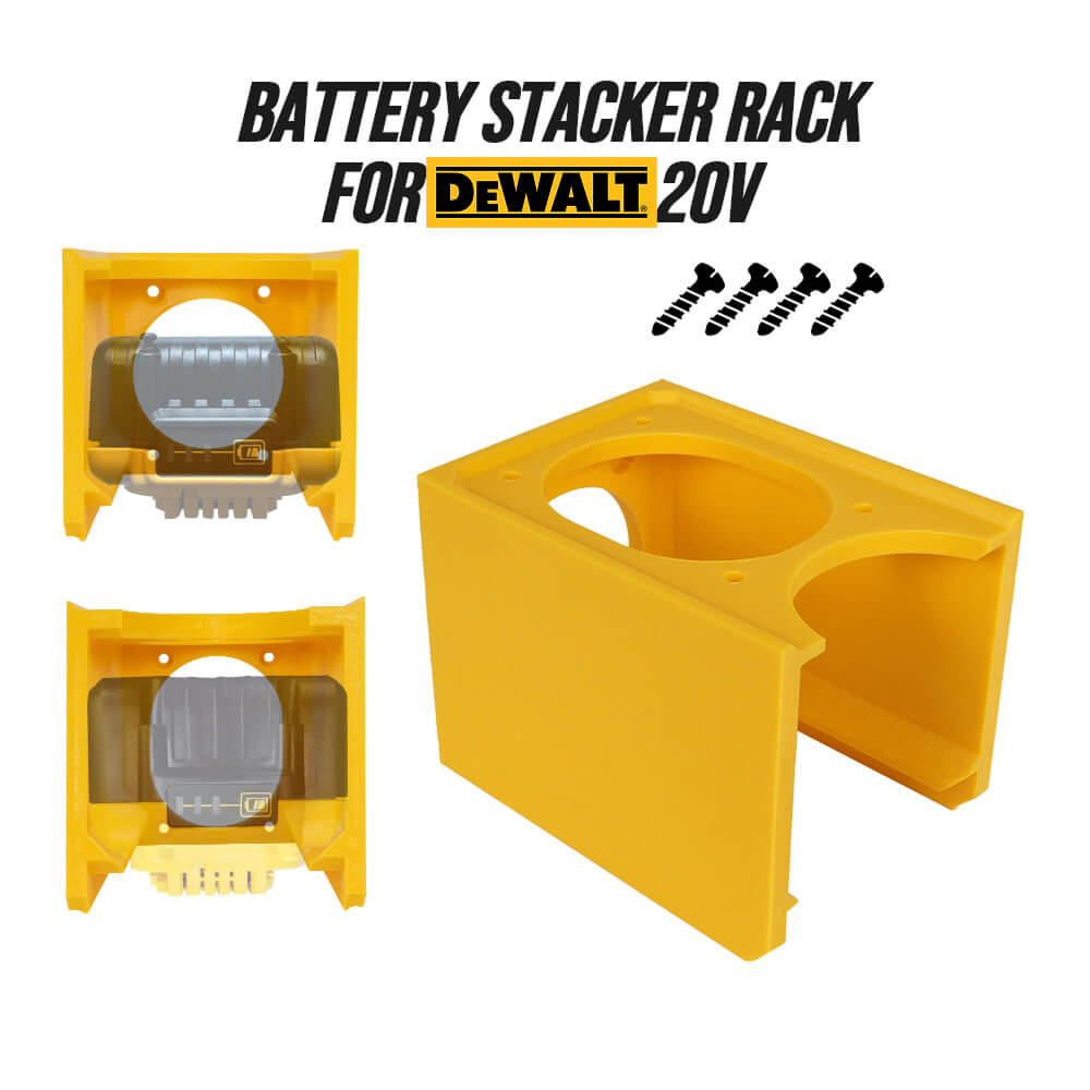 Battery Stacker Rack for DeWalt 20V - Wall Mount Organizer