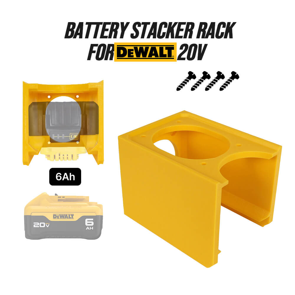 Battery Stacker Rack for DeWalt 20V - Wall Mount Organizer