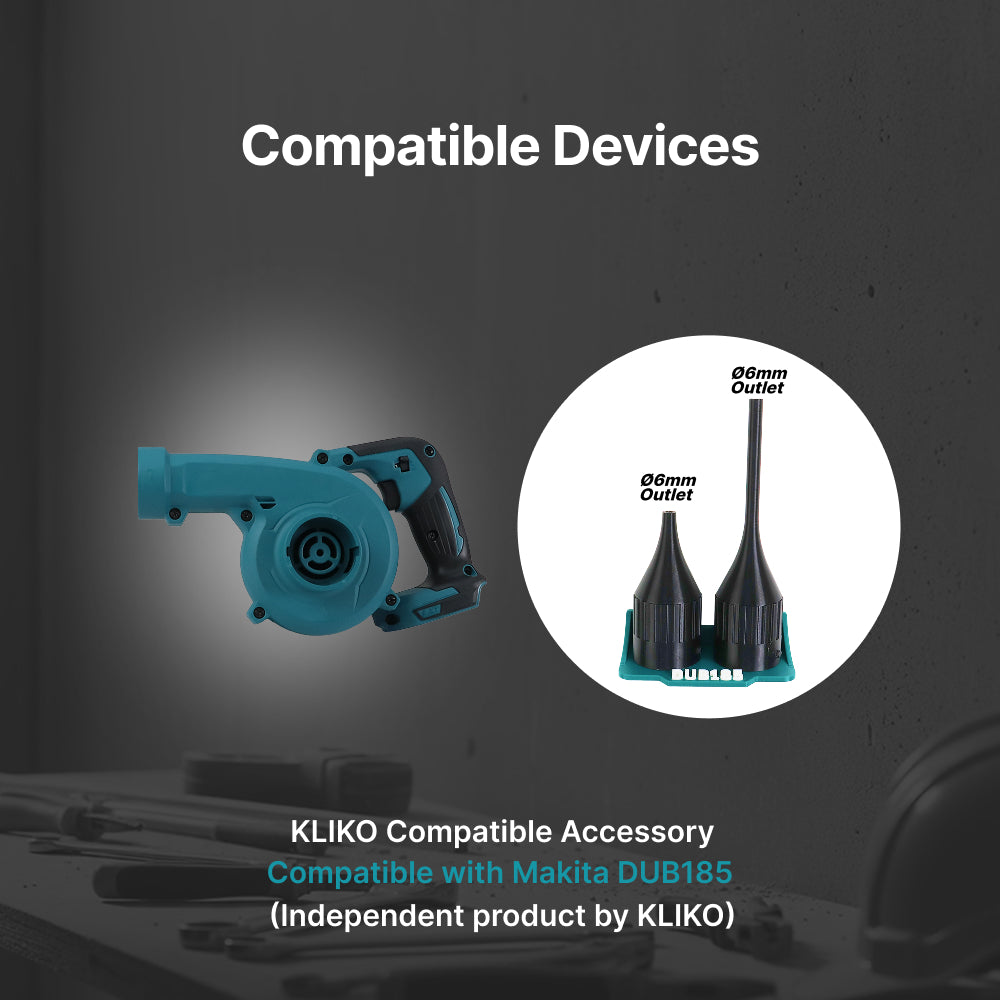 Makita DUB185Z 6mm Narrow Nozzle& Wall Mount holder Set