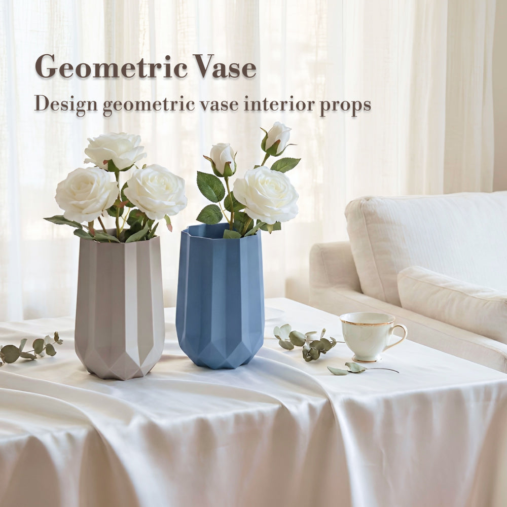 Modern Geometric Decorative Vase for Artificial Flowers