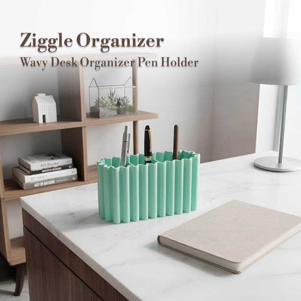 Wavy Desk Organizer Pen Holder – Modern Decorative Desk Object