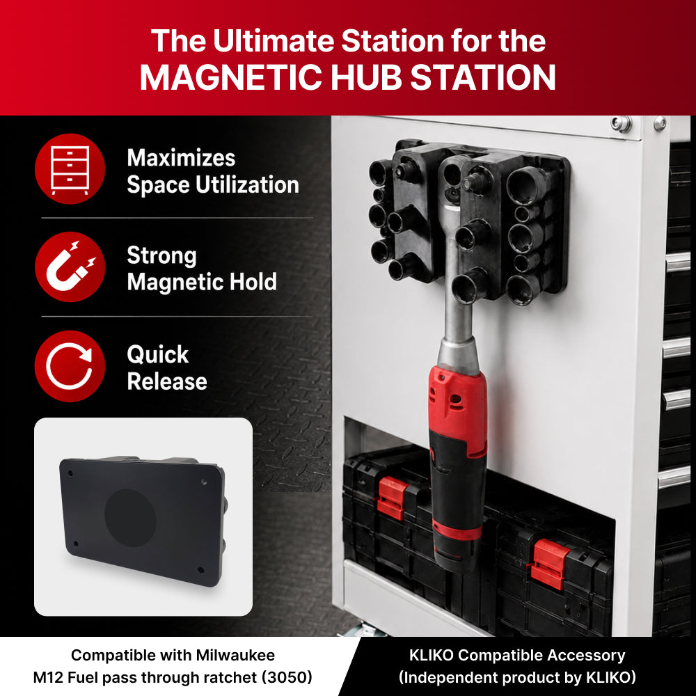 Milwaukee M12 FPTR (3050) Ratchet Magnetic Hub Station – All-in-One Storage System