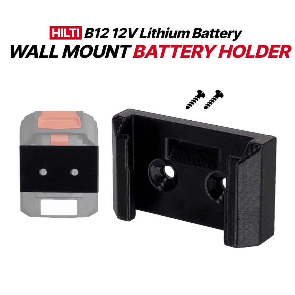 HILTI B12 12V Battery Holder – Wall Mount Organizer