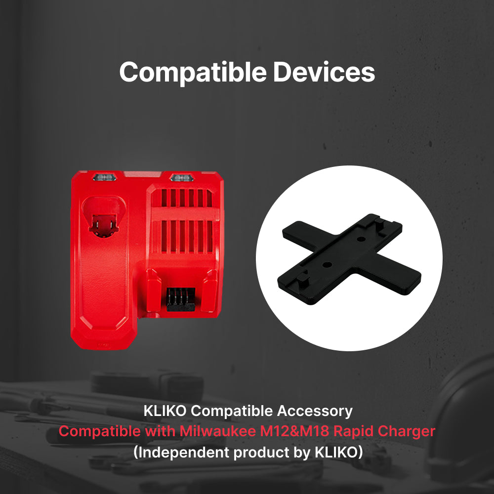 Detachable Mount for Milwaukee M12/M18 Charger