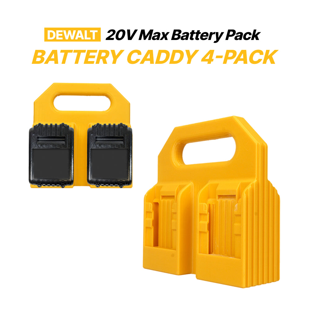 Support de batterie DeWALT, lot de 4 – Support de batterie DeWalt, lot de 4 – Transportez facilement plusieurs batteries et gardez-les prêtes à l'emploi