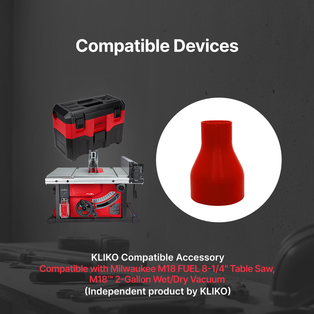 Adaptateur pour scie circulaire à table Milwaukee vers aspirateur – Adaptateur de dépoussiérage pour scie circulaire à table Milwaukee, idéal pour des espaces de travail plus propres, compatible avec les systèmes d'aspiration Milwaukee