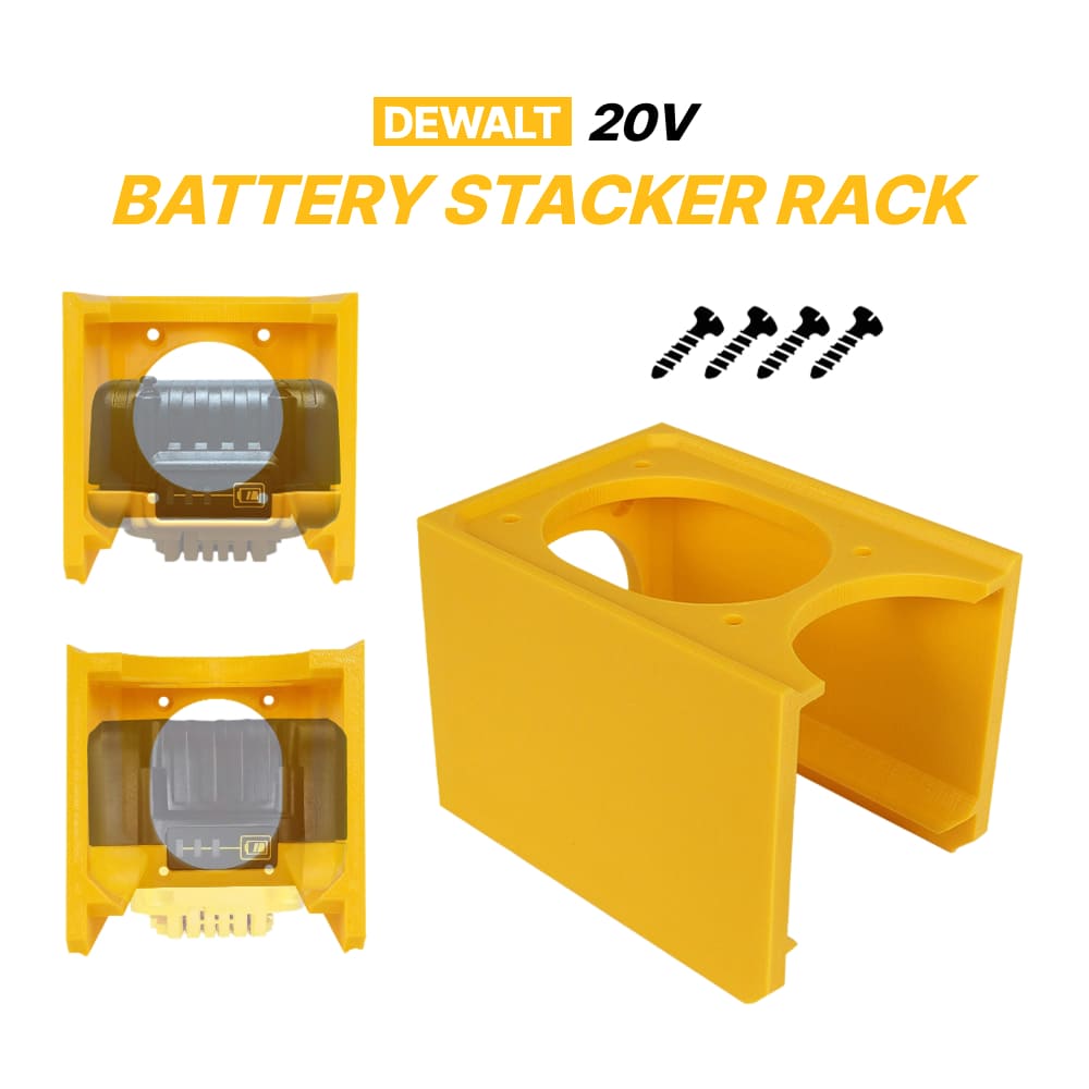 Battery Stacker Rack for DeWalt 20V - Wall Mount Organizer