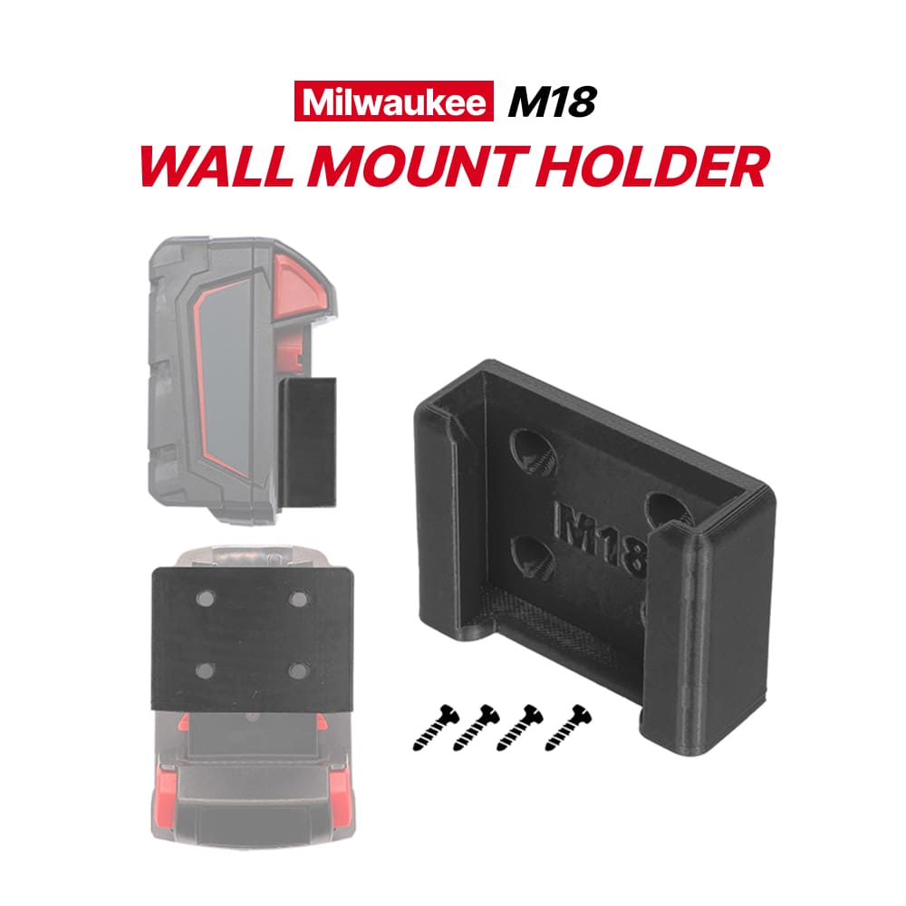 Milwaukee M18 Battery Holder – Wall-Mounted Organizer