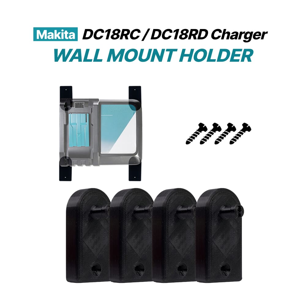 Makita DC18RC / DC18RD Charger Holder 4PCS – Wall Mount Storage Bracket