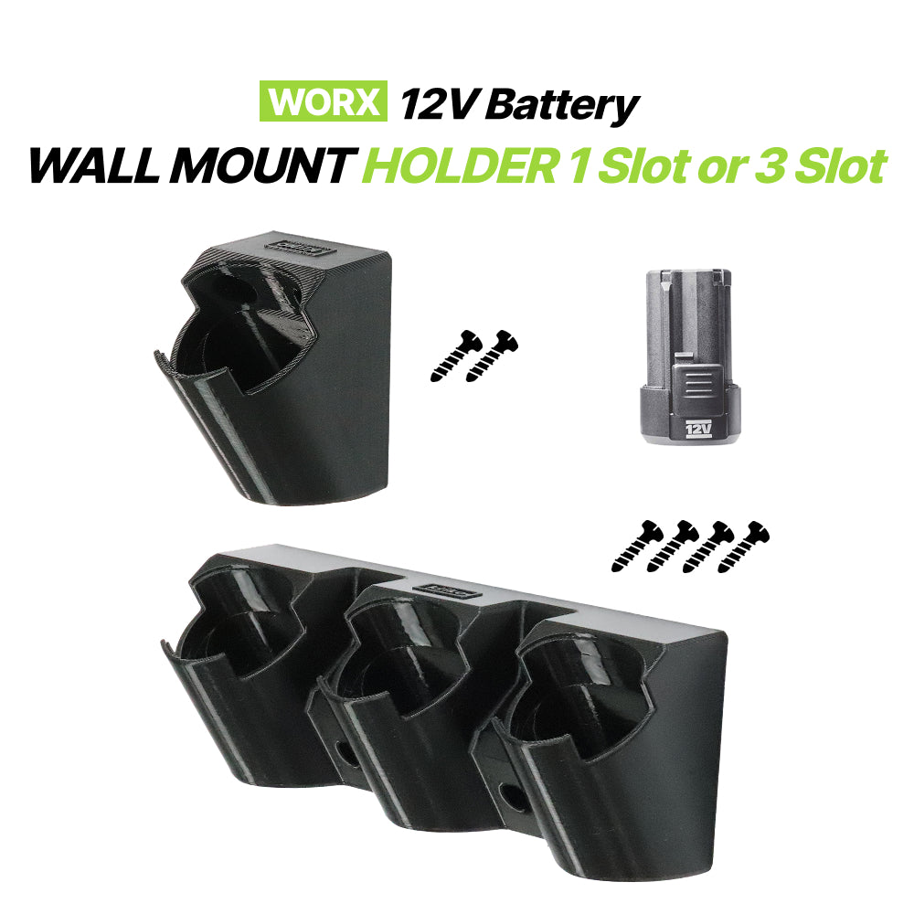 WORX 12V Battery Wall Mount Holder 3-Pack