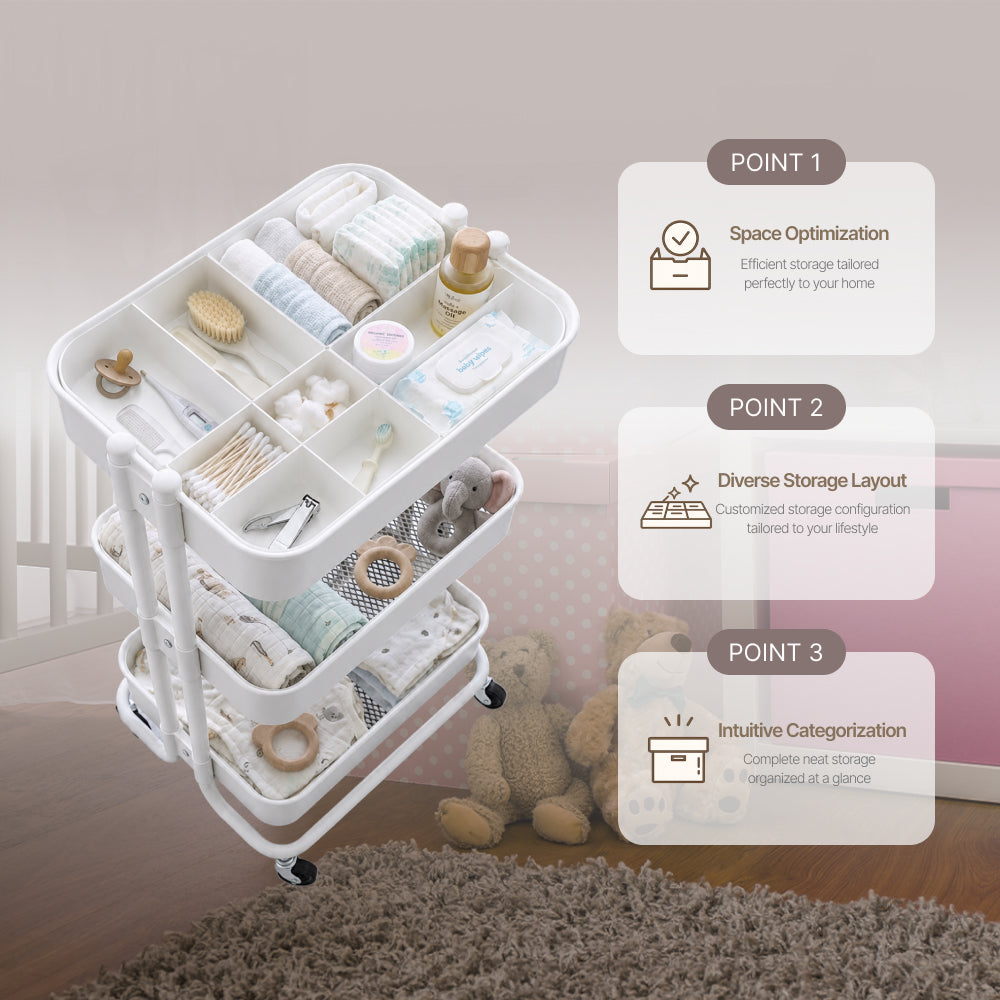 IKEA RÅSKOG Large Trolley Customizable Storage Bin Set