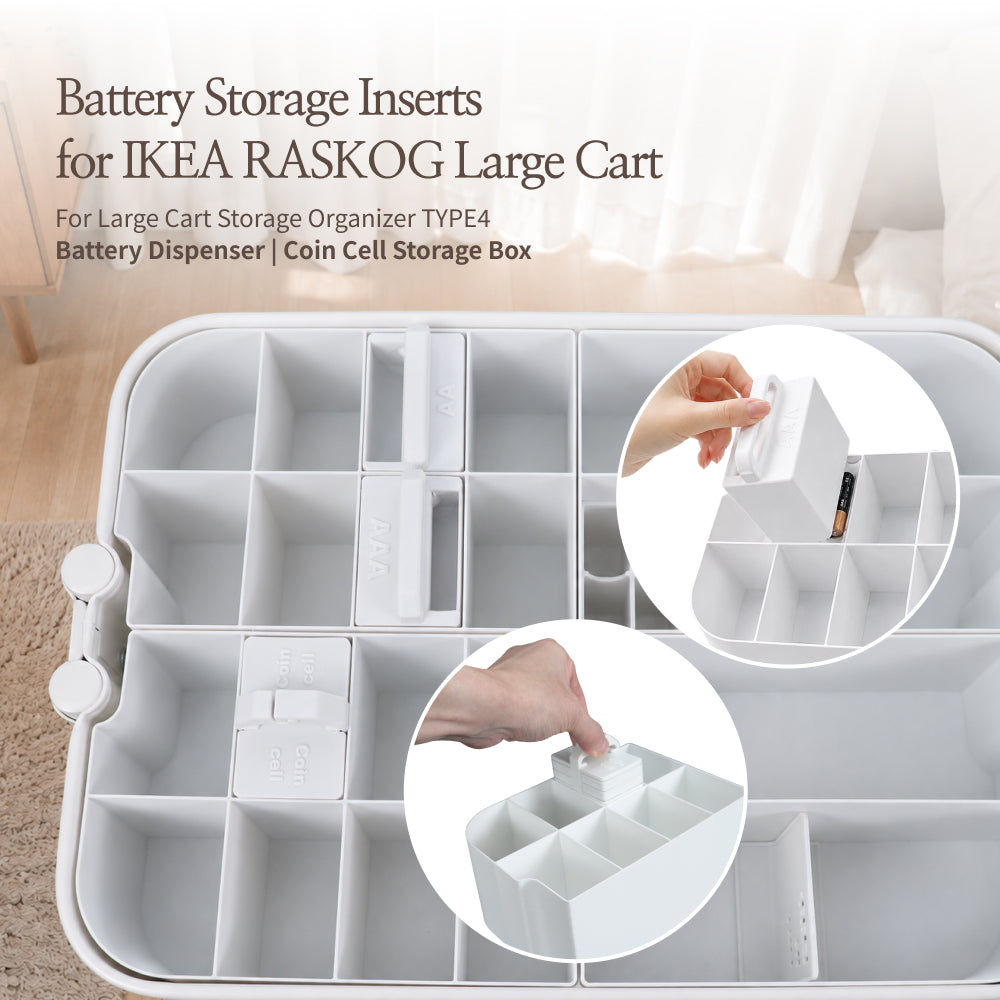 IKEA RÅSKOG Large Cart AA & AAA & Coin Cell Battery Dispenser Organizer