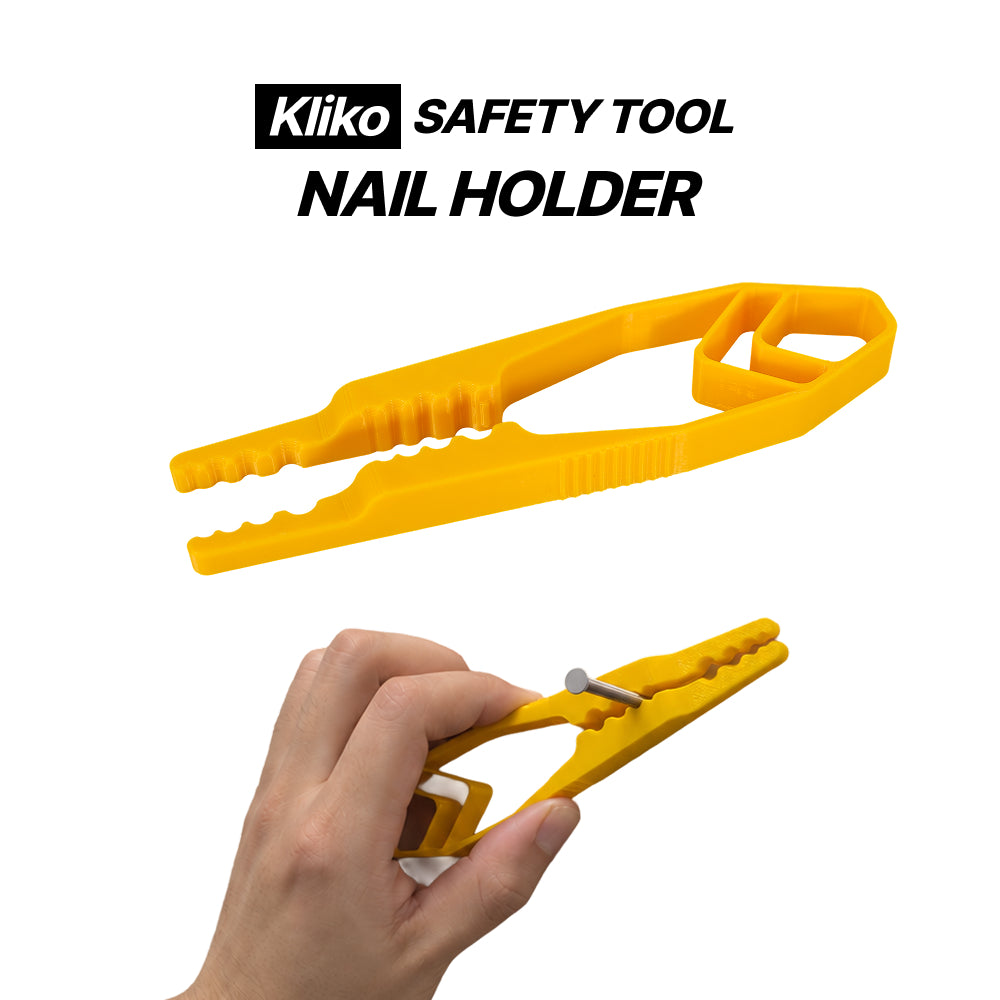 Kliko Nail Holder Safety Tool – Finger-Safe Nail Holding Tool for Hammering