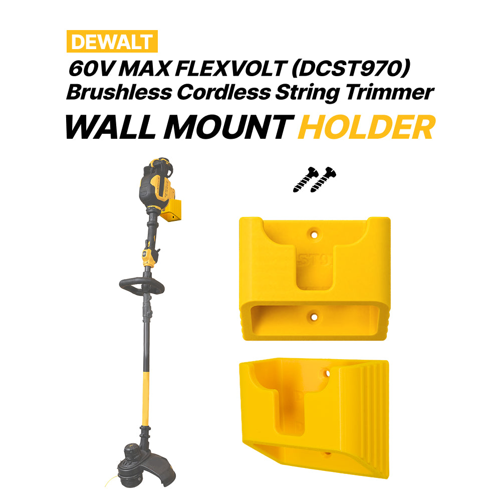 DEWALT DCST970 60V MAX FLEXVOLT String Trimmer Wall Mount Holder – Cordless Trimmer Storage Hanger