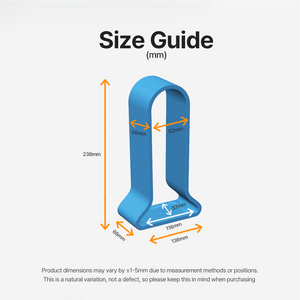 Modern Desk Headphone Stand – Black & Sky Blue Eco Friendly PLA Desk Organizer Minimalist Design Furniture