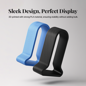 Modern Desk Headphone Stand – Black & Sky Blue Eco Friendly PLA Desk Organizer Minimalist Design Furniture