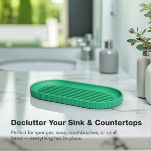 Multipurpose Sink & Bathroom Tray – Bluish Green Eco Friendly PLA Organizer for Kitchen & Bathroom Furniture