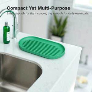 Multipurpose Sink & Bathroom Tray – Bluish Green Eco Friendly PLA Organizer for Kitchen & Bathroom Furniture