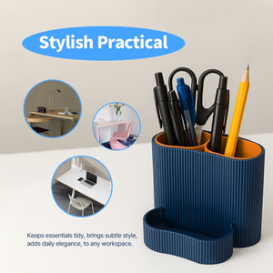 Revolve Desk Storage with Removable Divider – Compact Rotating Desktop Storage with Removable Insert for Pens Pencils