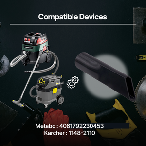 Short Crevice Nozzle for Metabo & Karcher Vacuum Cleaners – Compact Attachment – Precise Cleaning – Durable Plastic