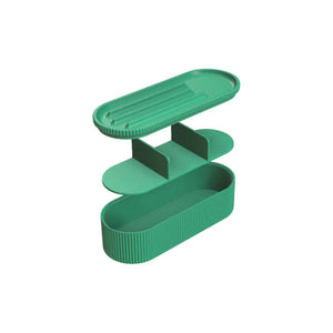 Smart Pen Tray + Box – Sky Blue & Bluish Green Eco Friendly PLA Desk Organizer Minimalist Design Bluish Green Furniture