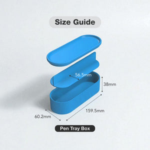 Smart Pen Tray + Box – Sky Blue & Bluish Green Eco Friendly PLA Desk Organizer Minimalist Design Furniture