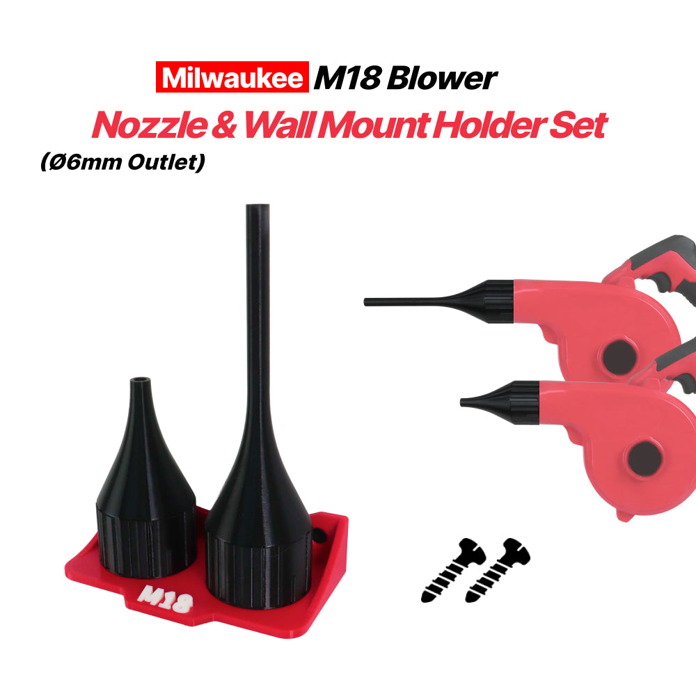 Milwaukee M18BBL 6mm Narrow Nozzle& Wall Mount holder Set