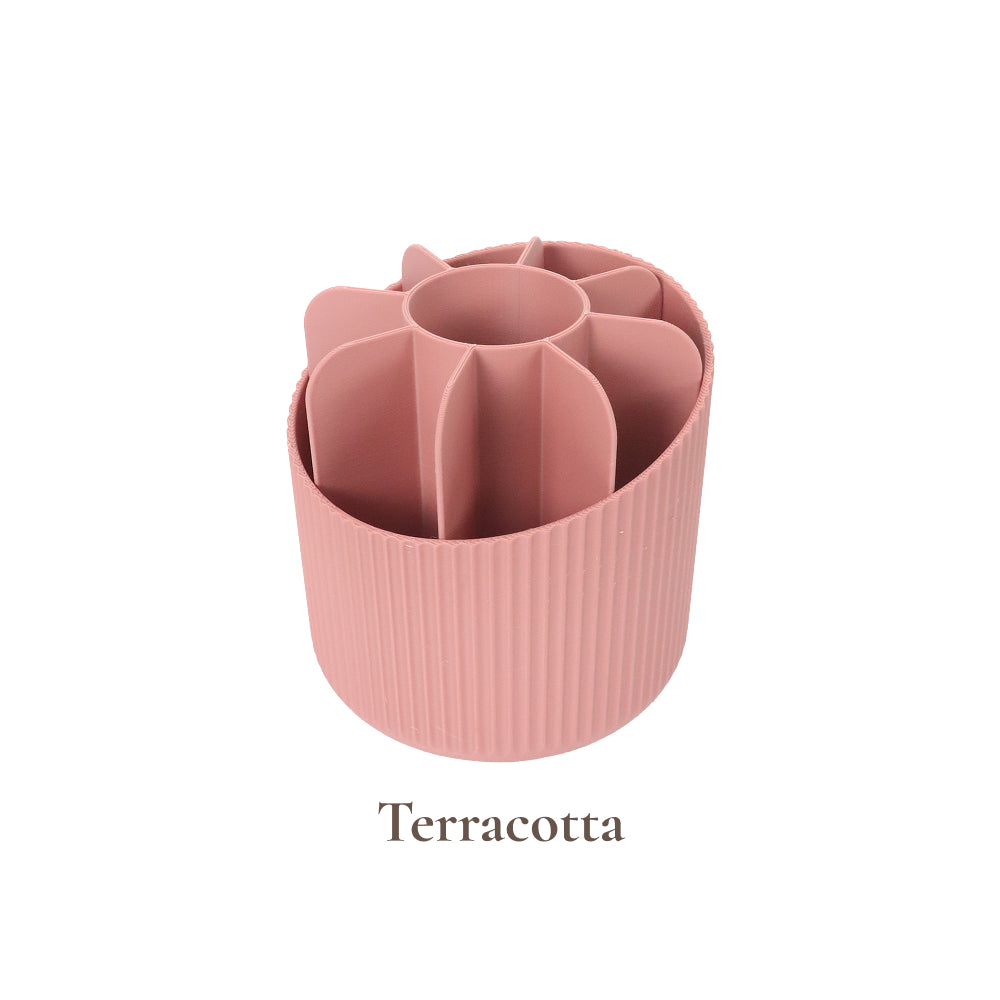 Rotating Desk Organizer with Multi Compartments, Pen Holder for Office Supplies