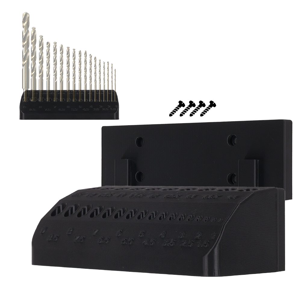 Metric drill bit set wall mount 1mm to 14 – Wall-Mounted Metric Drill Bit Holder – Keeps drill bits organized and accessible while fitting various sizes.