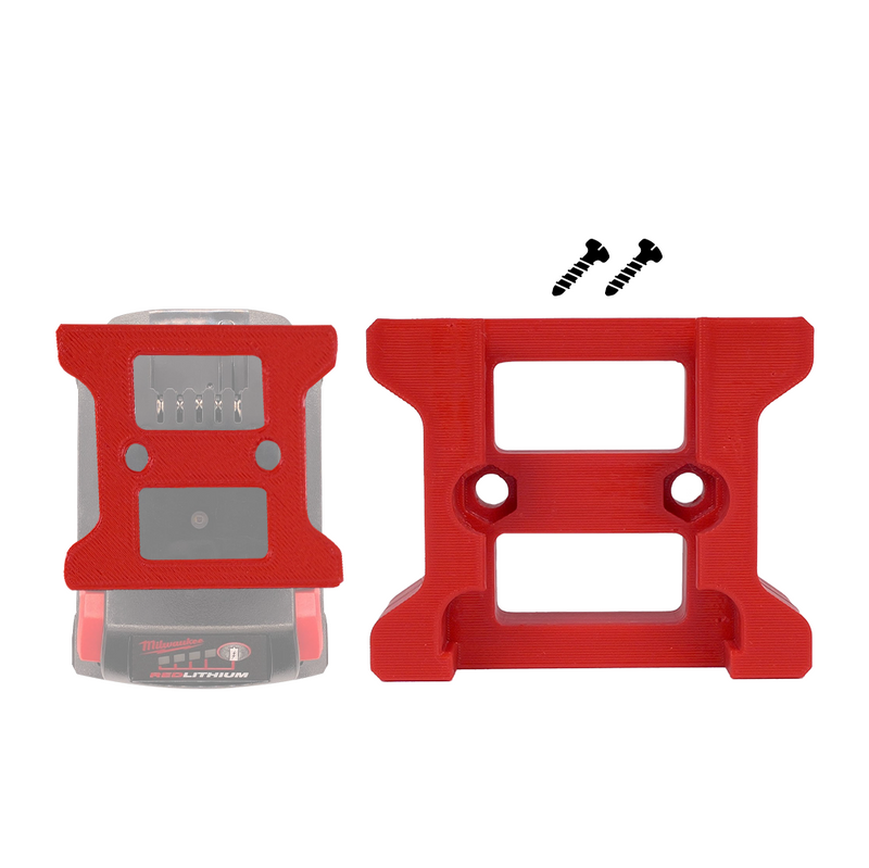 Angled Wall Mount Battery Holder for Milwaukee M18 – Durable PETG – Space-Saving Organizer