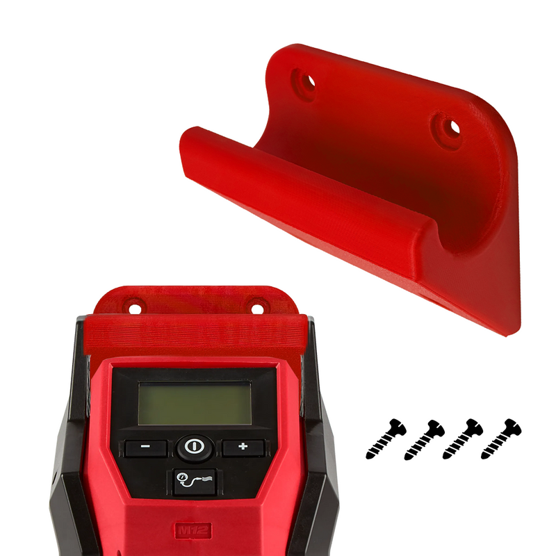 Milwaukee Inflator Mounting Bracket – Secure Storage Solution for Milwaukee M12 and M18 Inflators, Ideal for Garage or Workshop