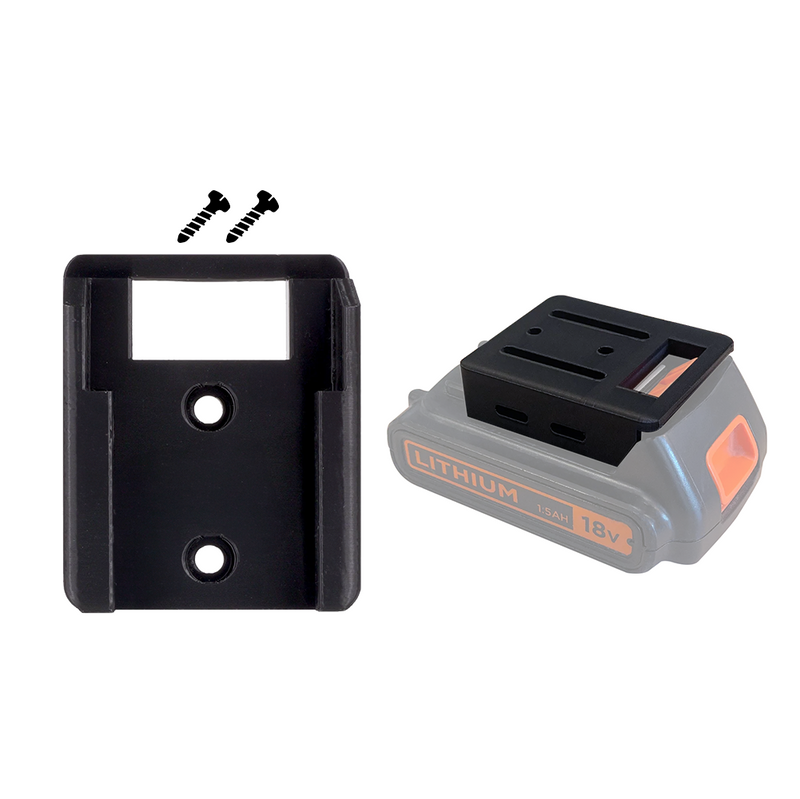 Wall Mount Battery Holder Compatible with Black & Decker 18V PowerConnect – PETG Durable – Easy to Install – Compact Tool Storage