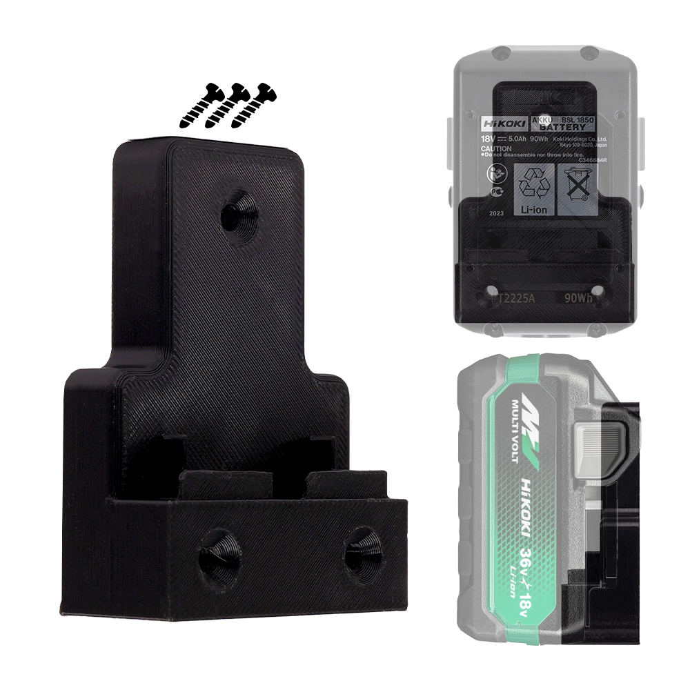 Hikoki Hitachi 18V lithium battery holder  – Battery Holder for HiKOKI & Hitachi 18V & 36V – Saves space and keeps your batteries easily accessible.