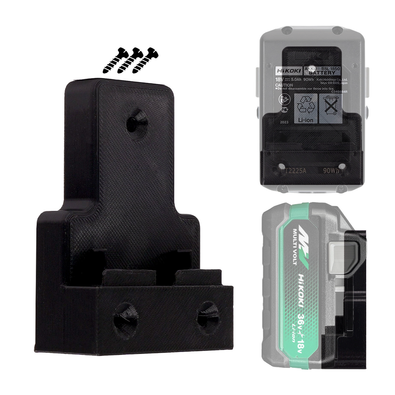 Hikoki Hitachi 18V lithium battery holder  – Battery Holder for HiKOKI & Hitachi 18V & 36V – Saves space and keeps your batteries easily accessible.