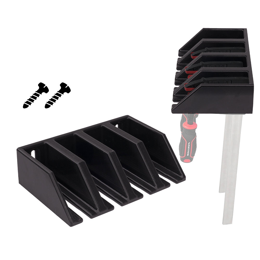F Clamps wall mount  – Wall-Mounted Organizer for F-Clamps – Securely holds up to 5 clamps for a tidy workspace
